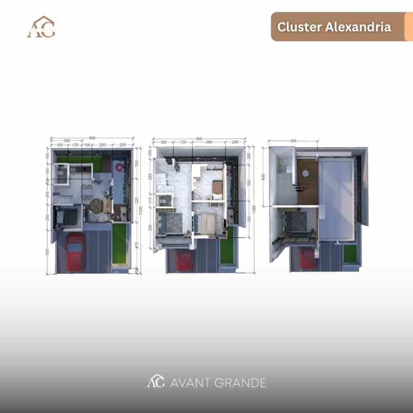 rumah di aurapark cluster alexandria