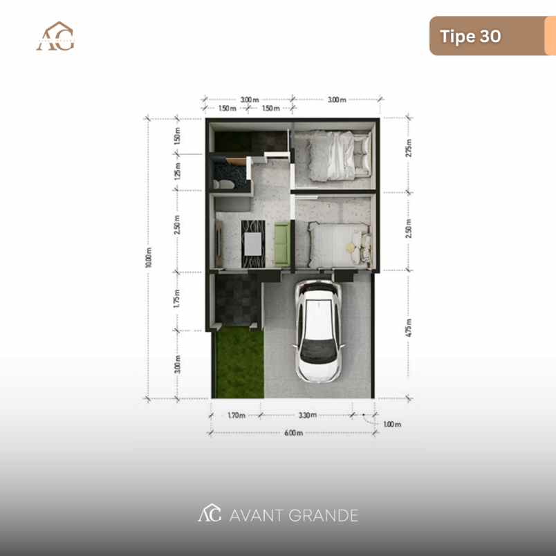 rumah di grand azalia 30