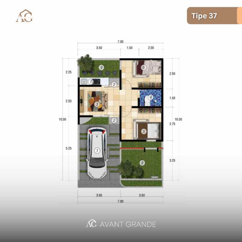 rumah di inspira tipe 37