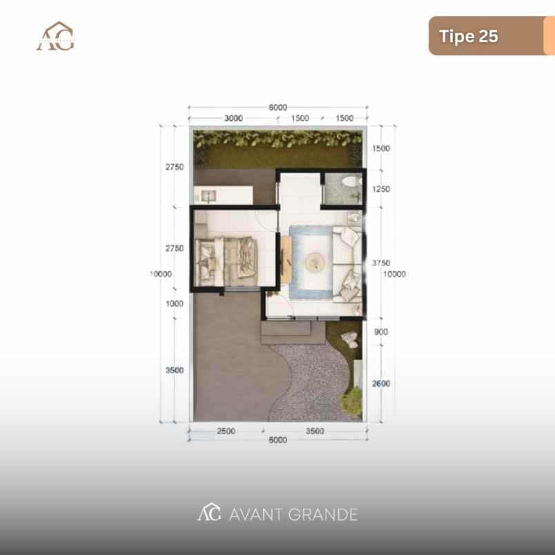 rumah di kotamandala tipe 25