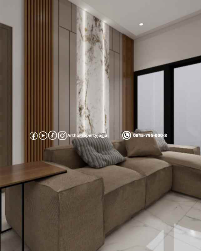 rumah dijual jogja kaliurang semi furnish siap huni