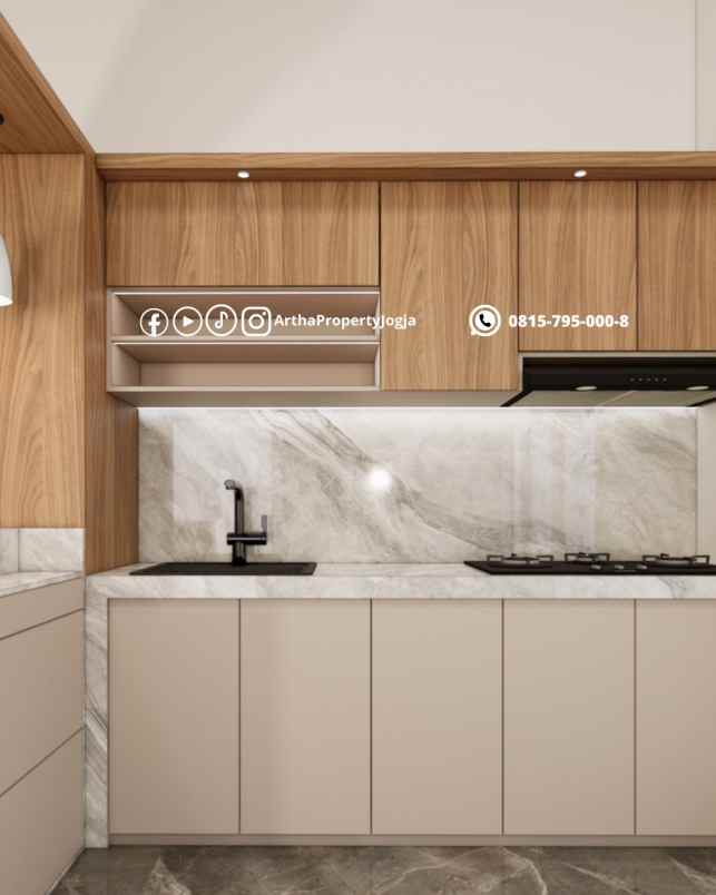 rumah dijual jogja kaliurang semi furnish siap huni