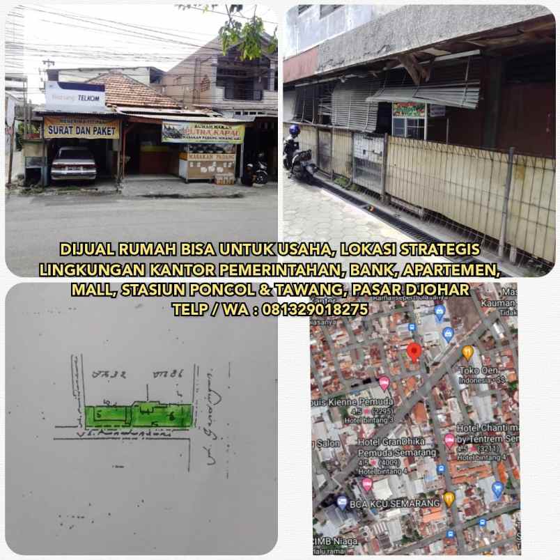 Dijual Rumah Strategis Komplek Bisnis Stasiun Poncol Tawang Semarang