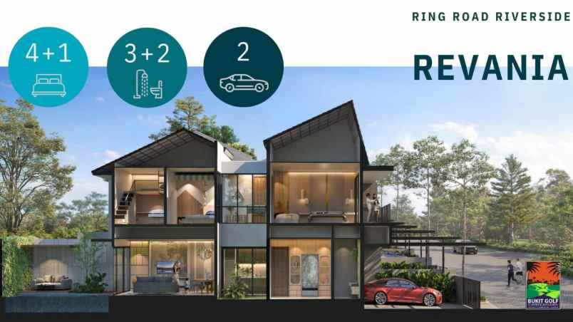 rumah mewah tepi danau di bukit golf cibubur