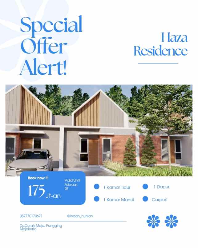 rumah modern minimalis 175jt an free bi checking