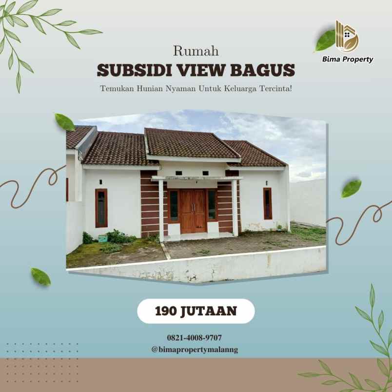 rumah subsidi view bagus sejuk 1 lantai
