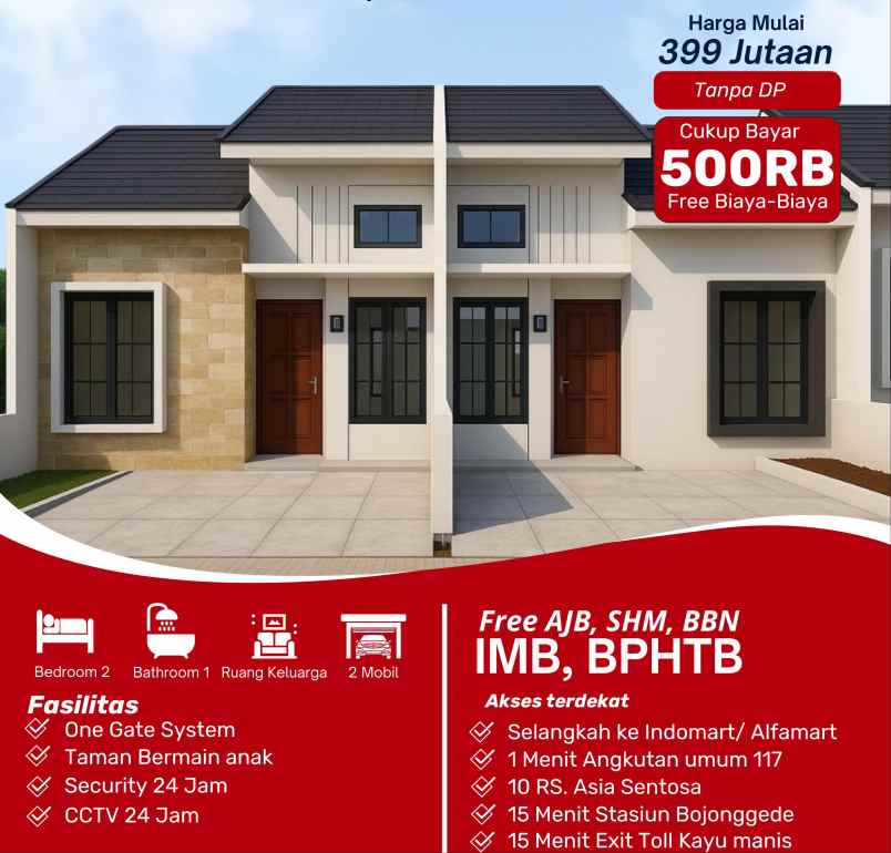 rumah tanpa dp di bojonggede bogor