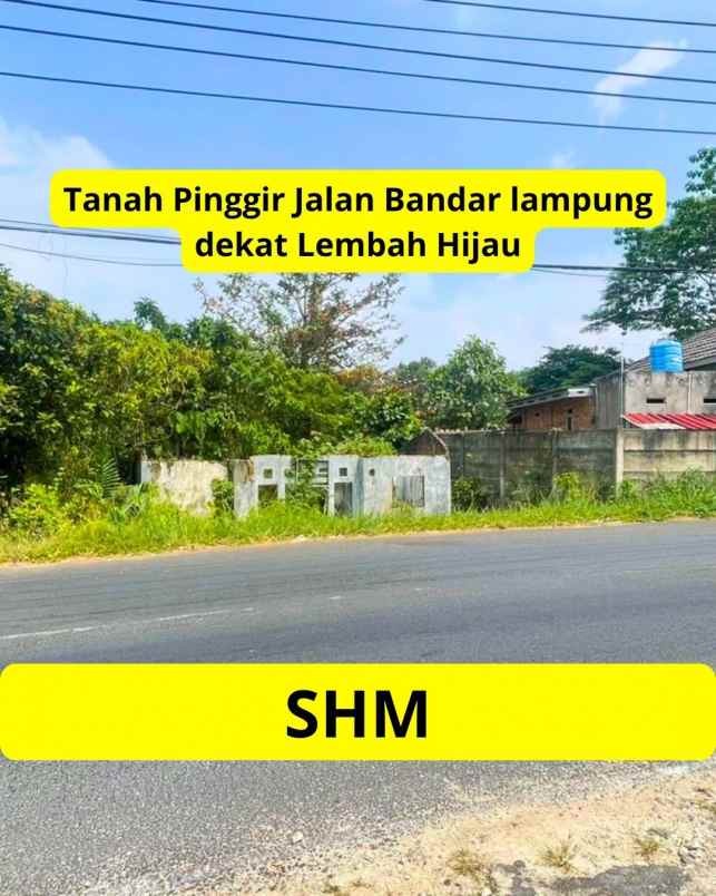 tanah dijual pinggir jalan bandar lampung