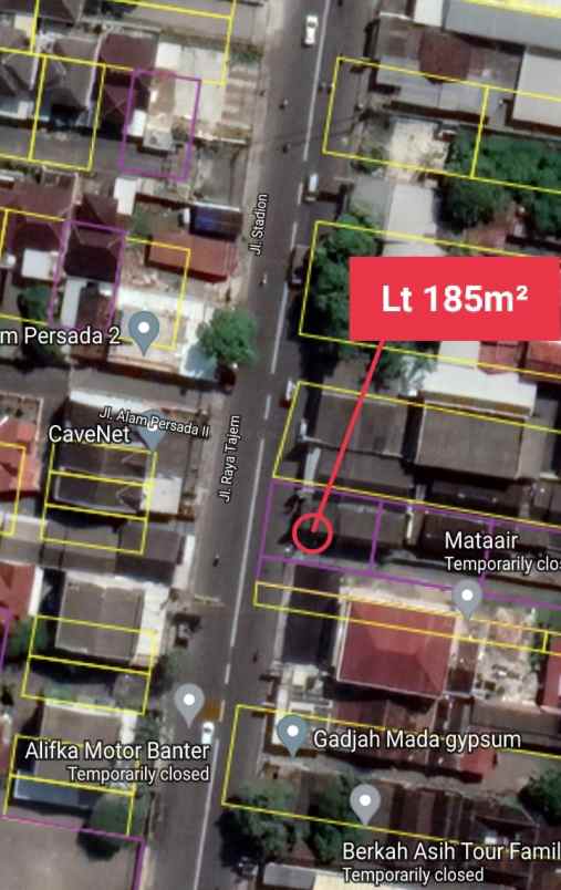 tanah jl raya tajem denokan