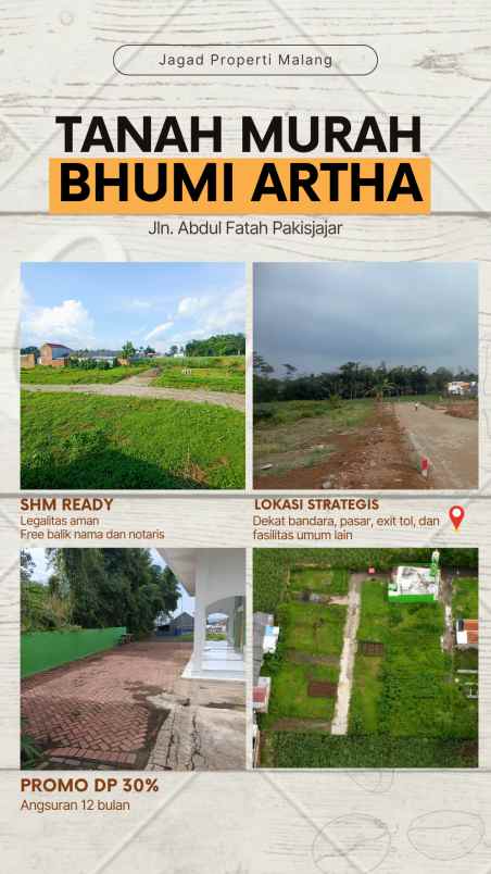 tanah kavling bhumi artha shm ready