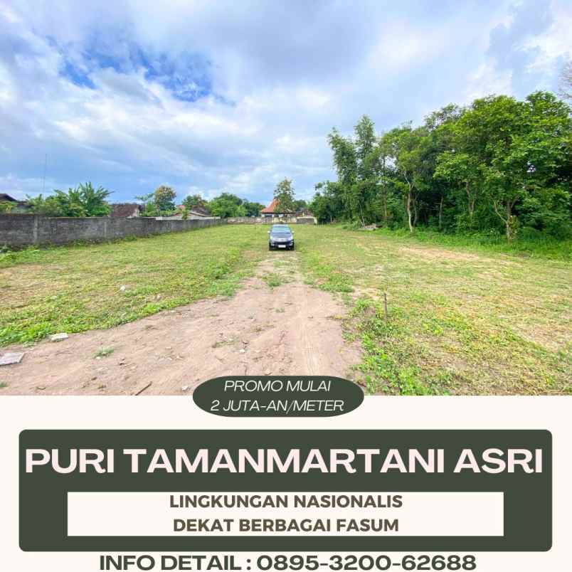 tanah pekarangan 189 juta di tamanmartani kalasan