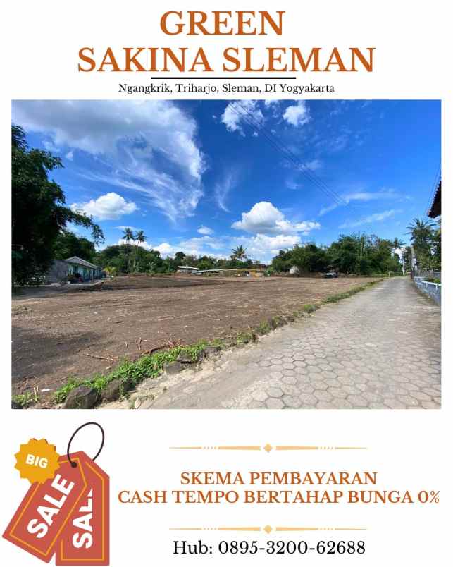 tanah pekarangan dekat jl magelang km 12