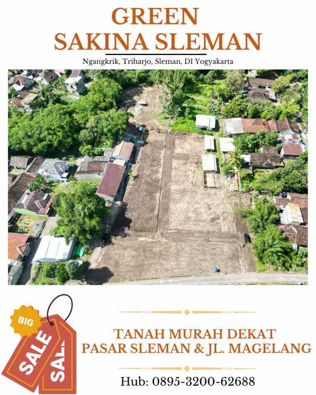 tanah pekarangan dekat jl magelang km 12