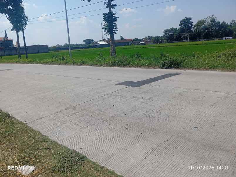 tanah untuk gudang 1550m2 muka 35m harga 1 6m