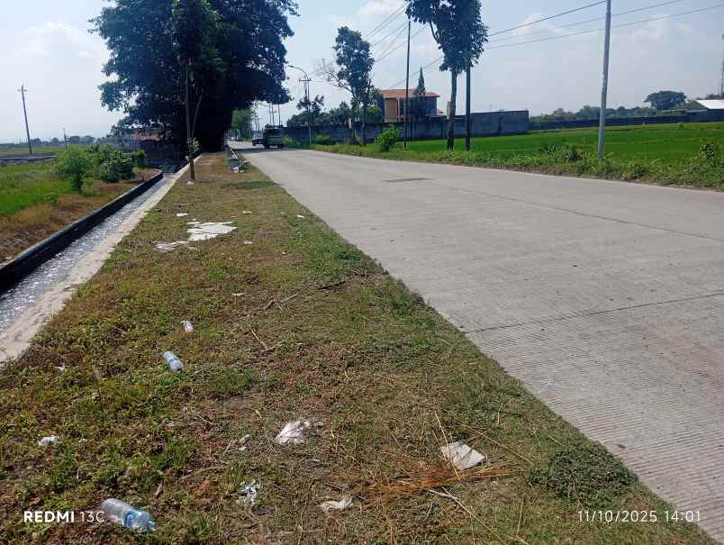 tanah untuk gudang 1550m2 muka 35m harga 1 6m