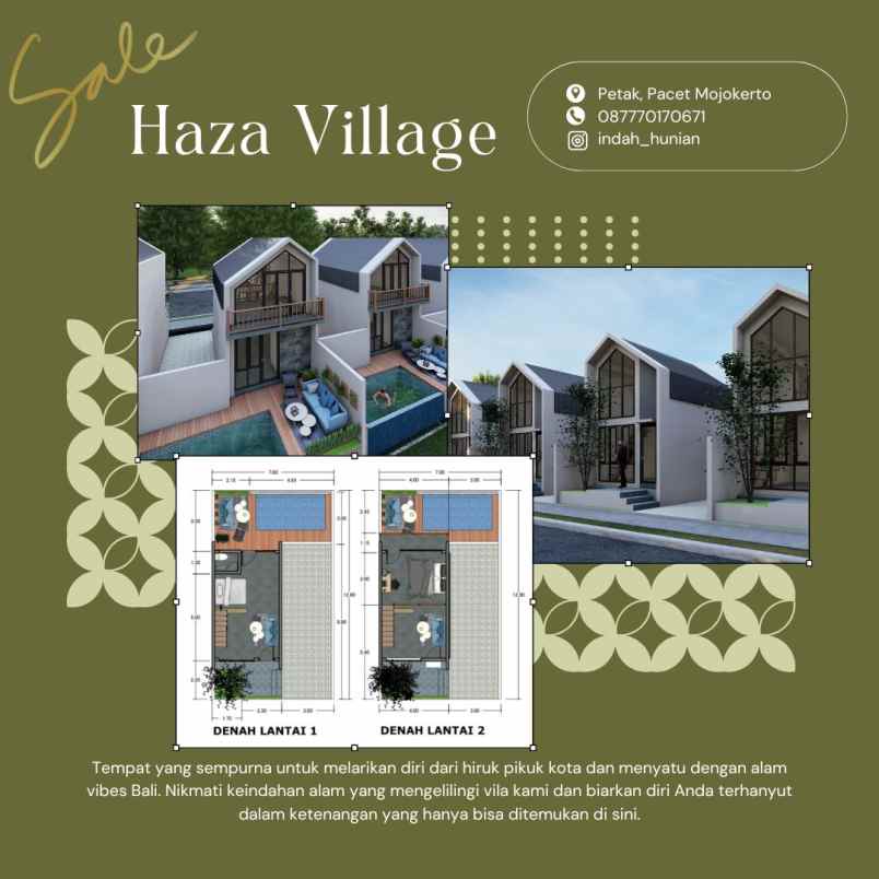 villa mezanin pacet 5 menit dari taman kelinci