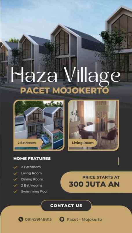 300 juta an villa pacet tanah luas