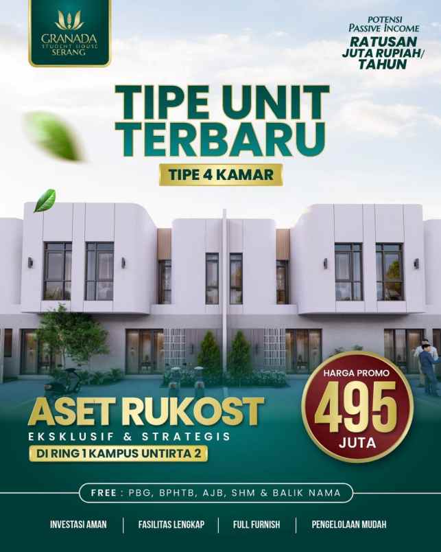 aset bisnis auto cuan rumah kos strategis dekat kampus