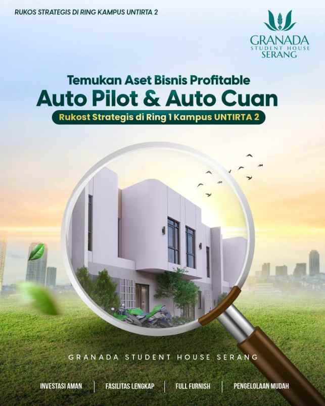 aset bisnis auto cuan rumah kos strategis dekat kampus