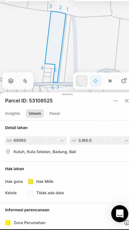 dijual 31 6 are jl gayang sari kutuh kuta selatan