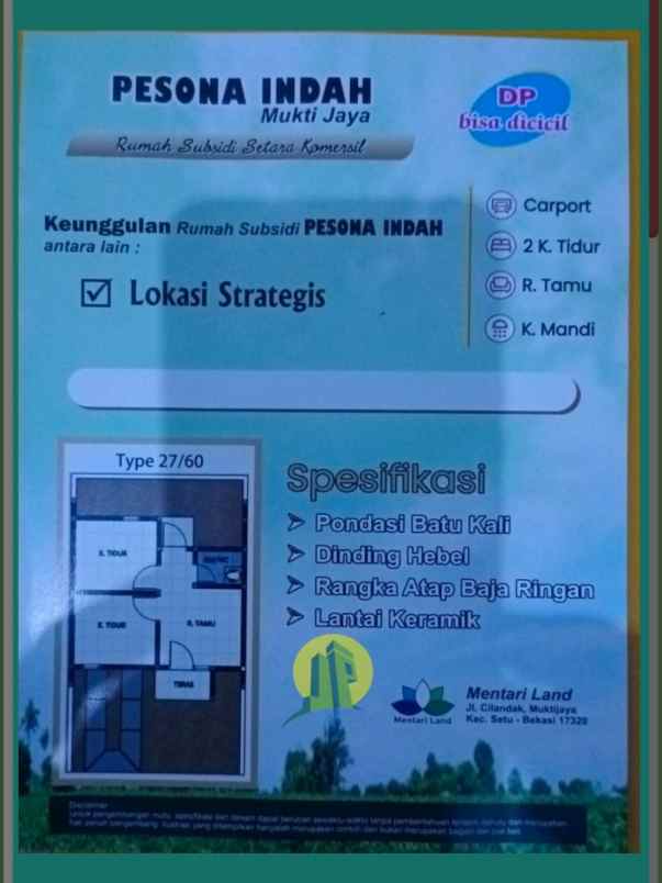 dijual bu rumah murah dekat harvest city