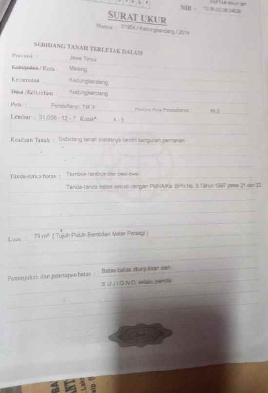 dijual ruko gudang kantor kedung kandang malang