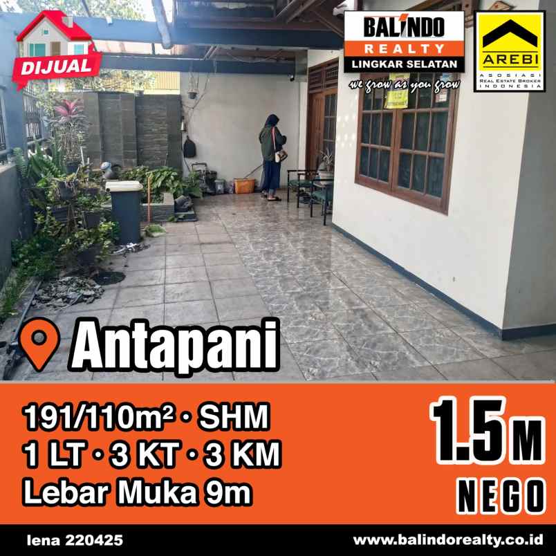 dijual rumah 3 kamar tidur siap huni