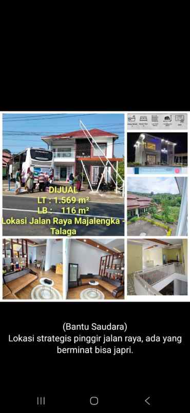 dijual rumah bisnis salon aktif maja majalengka