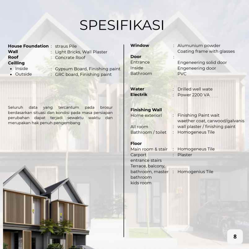 dijual rumah cantik bergaya korea di parung bogor