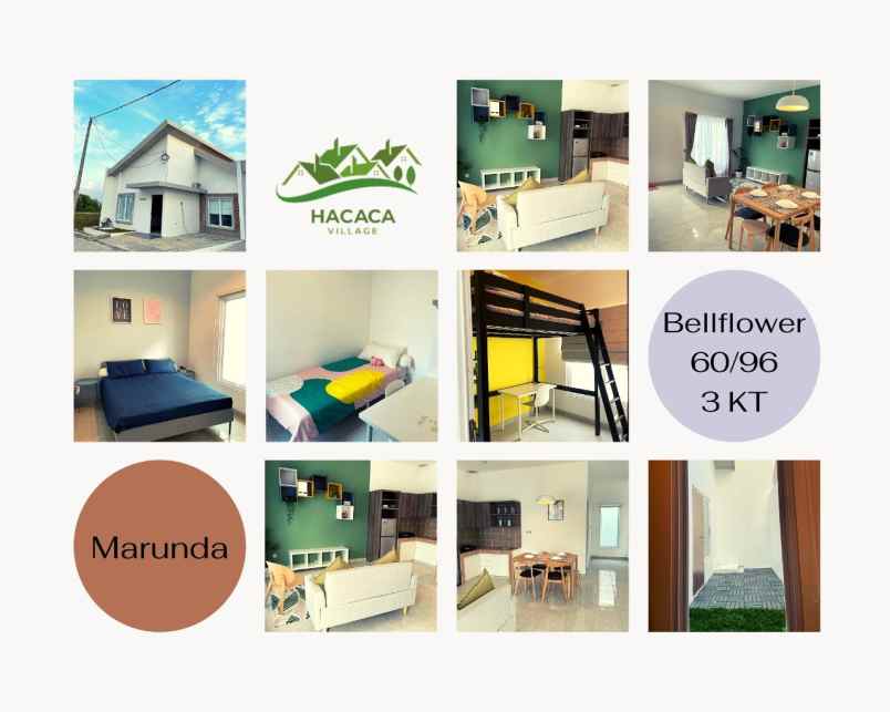 dijual rumah cluster hacaca village jl