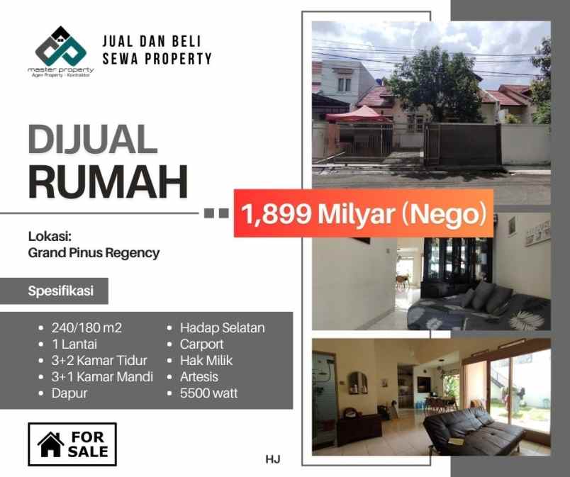 dijual rumah grand pinus regency