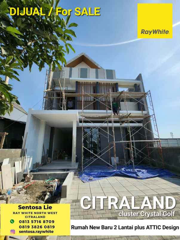 dijual rumah jalan crystal golf citraland