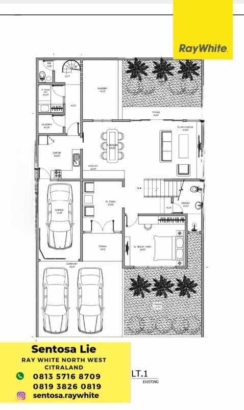 dijual rumah jalan waterfront citra