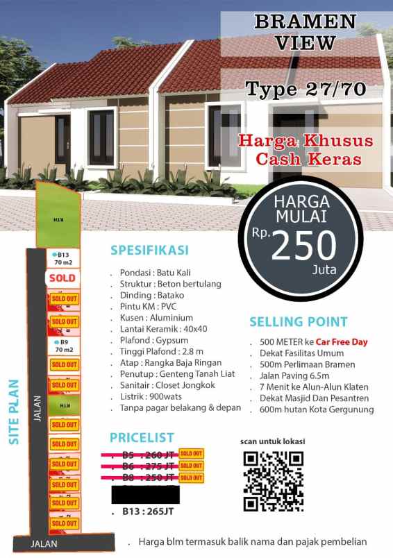 dijual rumah jebugan klaten utara klaten