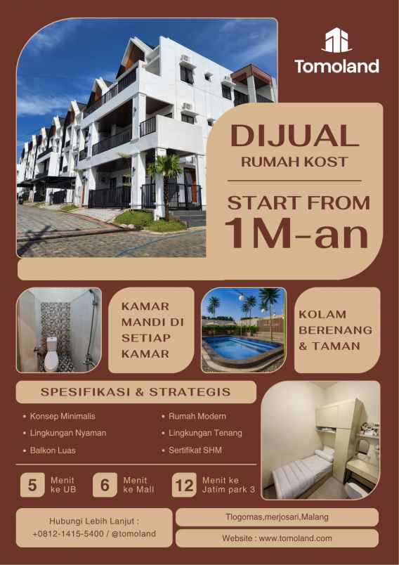 dijual rumah jl chili joyogrand blok