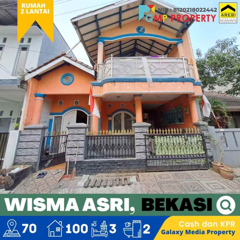 Rumah Kokoh Wisma Asri 2 Lantai Dekat Sumarecon Dan Stasiun Bekasi