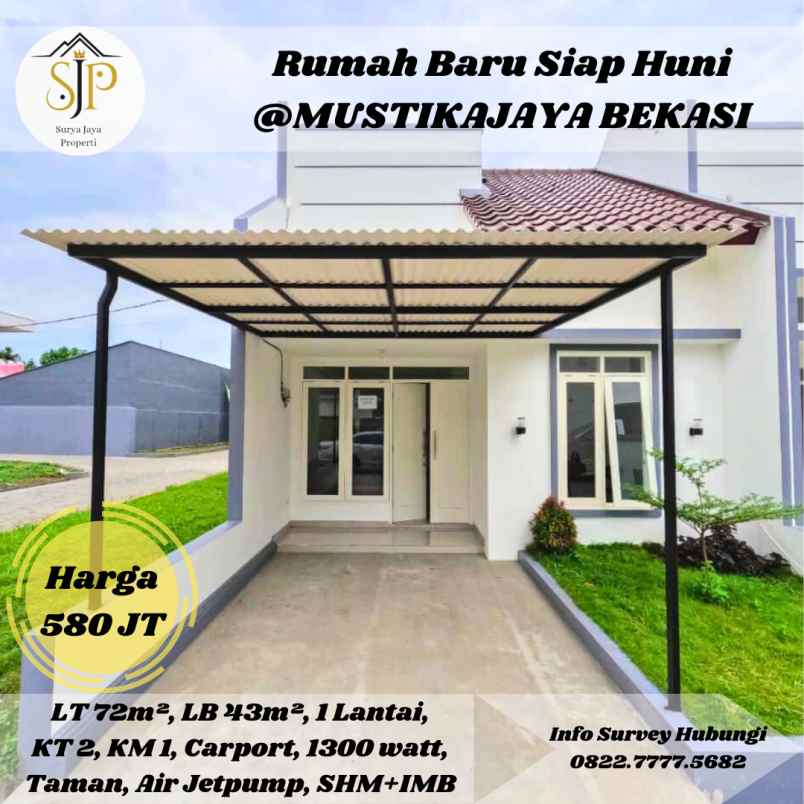 dijual rumah mustikajaya bekasi