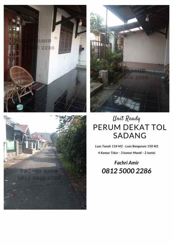 dijual rumah perum sadang permai