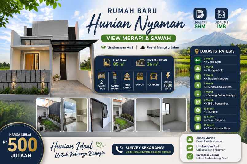 dijual rumah perumahan virendra berbah