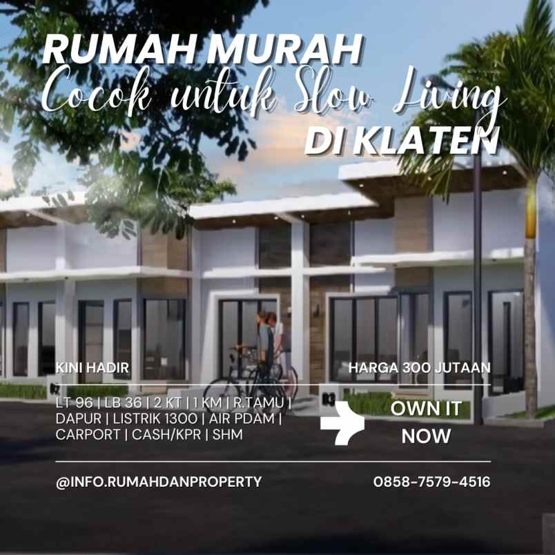 dijual rumah prambanan klaten jawa tengah