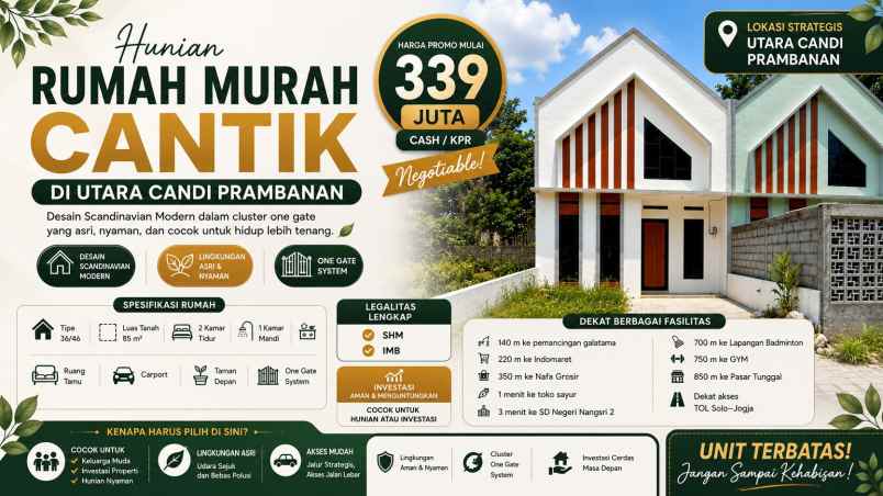 dijual rumah rumah kkr 1 prambanan