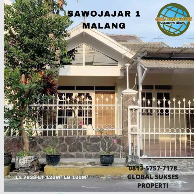 dijual rumah sawojajar 1