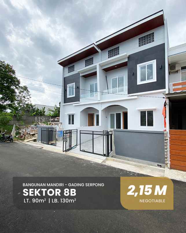 dijual rumah sektor 8b gading serpong