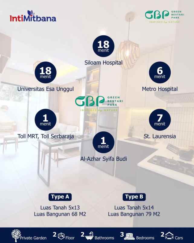 dijual rumah talaga bestari cluster