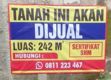 dijual tanah 242 m2