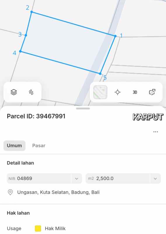 dijual tanah balangan