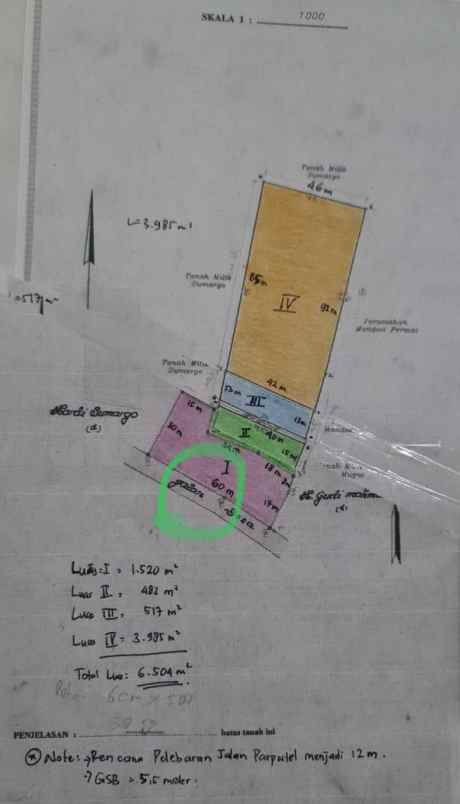 dijual tanah di akses utama raya parpostel jatiasih