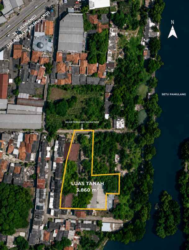dijual tanah ex pabrik di pamulang ciputat tangerang