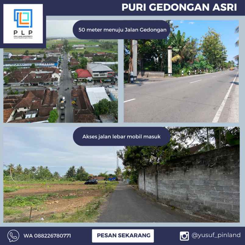 dijual tanah gedongan sumber agung
