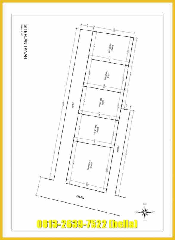 dijual tanah jalan kopen 2 banteng